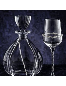 Κρυστάλλινη καράφα με αργυρό στόλισμα 925 β. 78